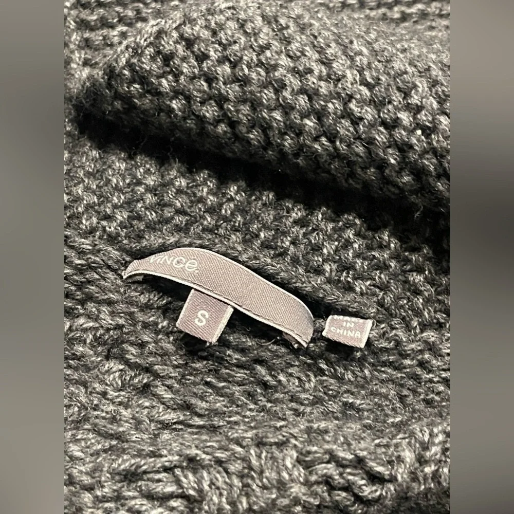 Vince wool alpaca blend cable knit cardigan S